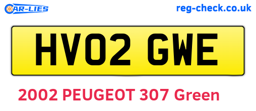 HV02GWE are the vehicle registration plates.