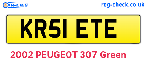 KR51ETE are the vehicle registration plates.