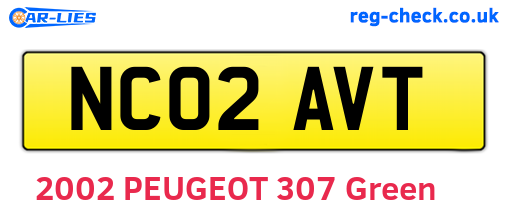 NC02AVT are the vehicle registration plates.