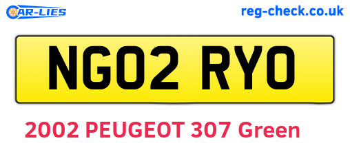 NG02RYO are the vehicle registration plates.