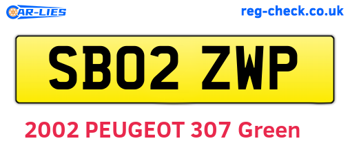 SB02ZWP are the vehicle registration plates.