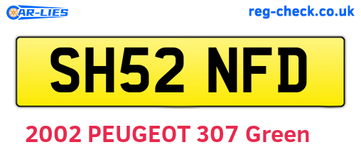 SH52NFD are the vehicle registration plates.