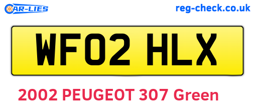 WF02HLX are the vehicle registration plates.