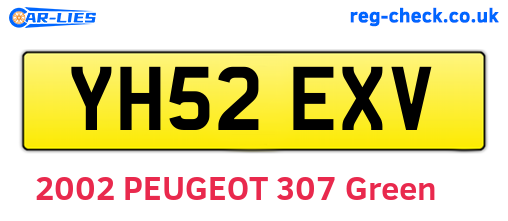 YH52EXV are the vehicle registration plates.