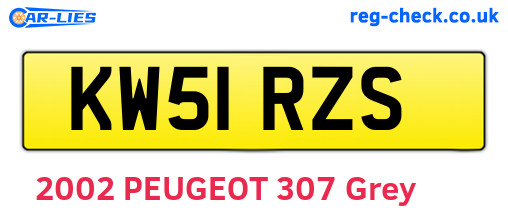 KW51RZS are the vehicle registration plates.