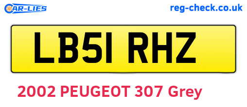 LB51RHZ are the vehicle registration plates.