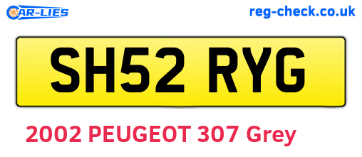 SH52RYG are the vehicle registration plates.