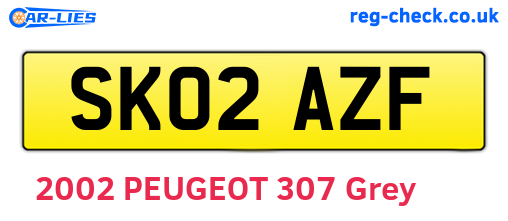 SK02AZF are the vehicle registration plates.