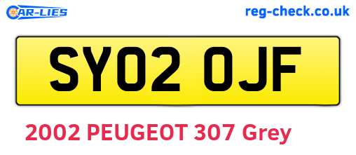 SY02OJF are the vehicle registration plates.