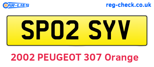 SP02SYV are the vehicle registration plates.