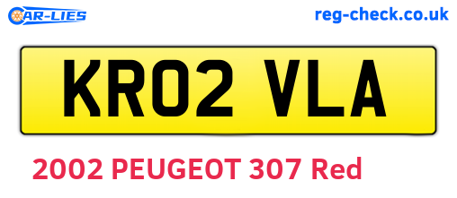 KR02VLA are the vehicle registration plates.