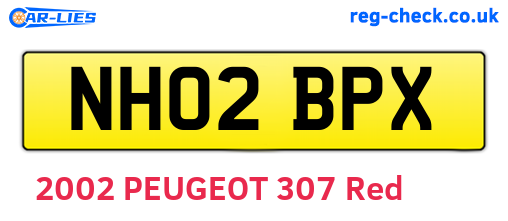 NH02BPX are the vehicle registration plates.