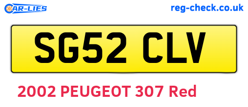 SG52CLV are the vehicle registration plates.