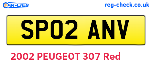 SP02ANV are the vehicle registration plates.