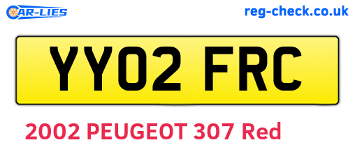 YY02FRC are the vehicle registration plates.