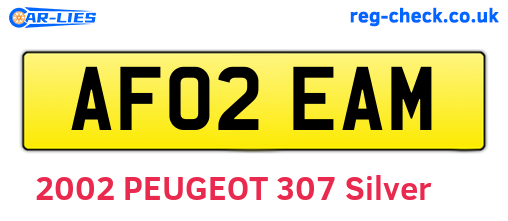 AF02EAM are the vehicle registration plates.