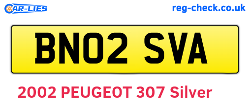 BN02SVA are the vehicle registration plates.