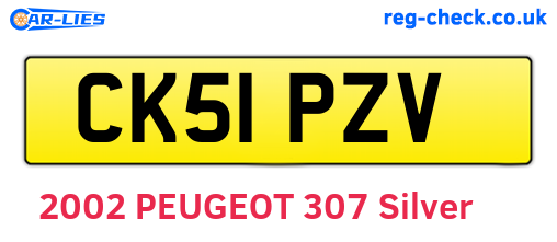 CK51PZV are the vehicle registration plates.