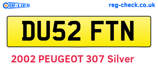 DU52FTN are the vehicle registration plates.