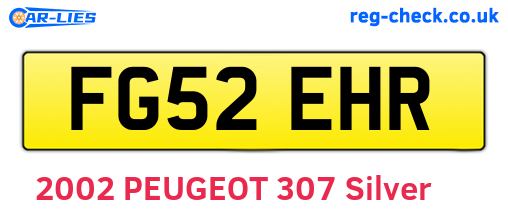 FG52EHR are the vehicle registration plates.