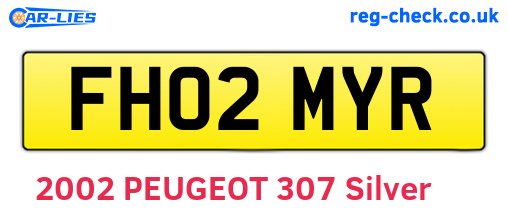 FH02MYR are the vehicle registration plates.
