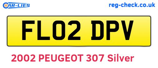 FL02DPV are the vehicle registration plates.