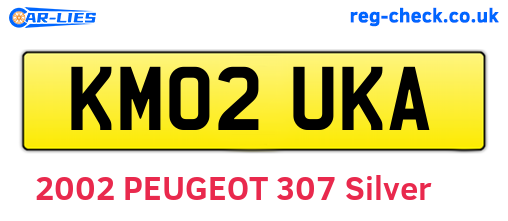 KM02UKA are the vehicle registration plates.
