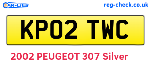KP02TWC are the vehicle registration plates.