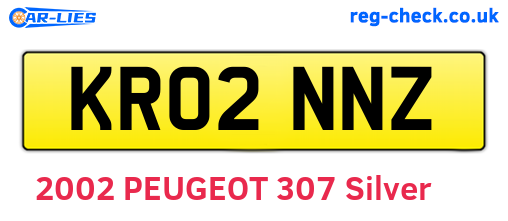 KR02NNZ are the vehicle registration plates.