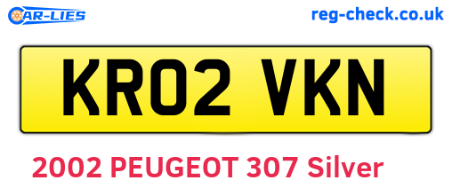 KR02VKN are the vehicle registration plates.