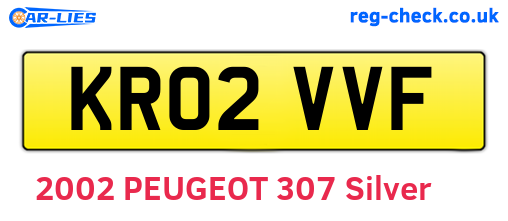 KR02VVF are the vehicle registration plates.