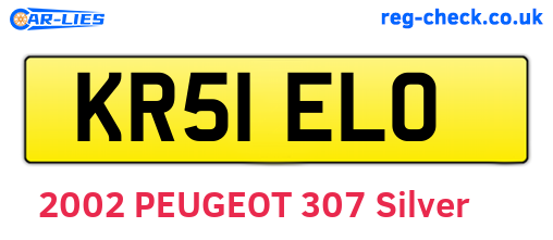 KR51ELO are the vehicle registration plates.