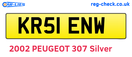 KR51ENW are the vehicle registration plates.