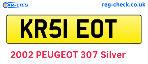 KR51EOT are the vehicle registration plates.