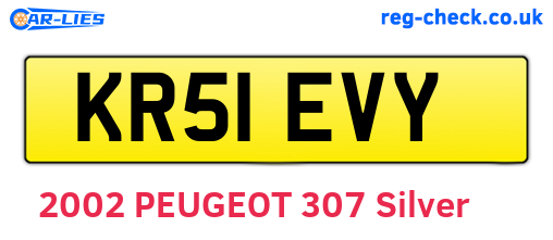 KR51EVY are the vehicle registration plates.
