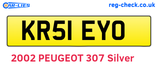 KR51EYO are the vehicle registration plates.