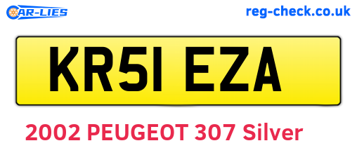 KR51EZA are the vehicle registration plates.