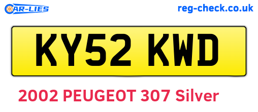 KY52KWD are the vehicle registration plates.