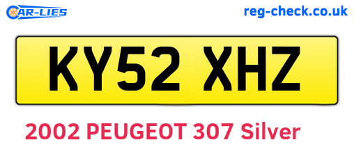 KY52XHZ are the vehicle registration plates.