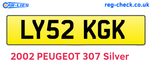 LY52KGK are the vehicle registration plates.