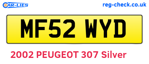 MF52WYD are the vehicle registration plates.