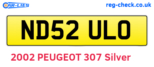 ND52ULO are the vehicle registration plates.