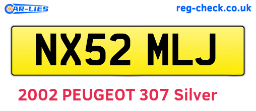 NX52MLJ are the vehicle registration plates.