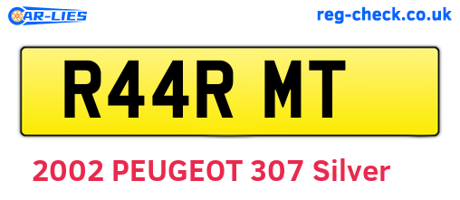 R44RMT are the vehicle registration plates.
