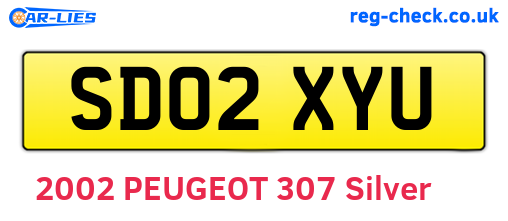 SD02XYU are the vehicle registration plates.