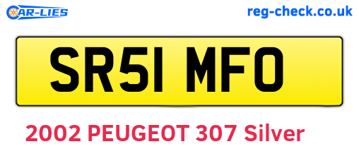 SR51MFO are the vehicle registration plates.
