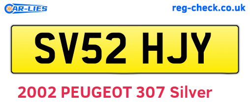 SV52HJY are the vehicle registration plates.