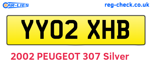 YY02XHB are the vehicle registration plates.