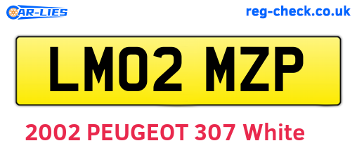 LM02MZP are the vehicle registration plates.