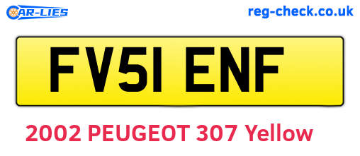 FV51ENF are the vehicle registration plates.